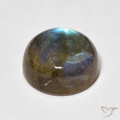 Labradorita Multicolorido Natural 5.86ct, Redondo, Translúcido
