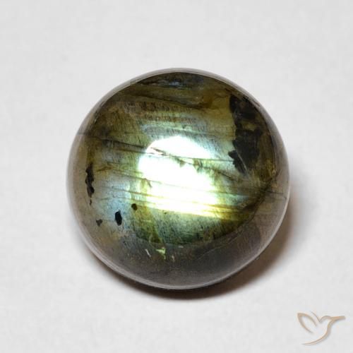 Labradorita Multicolorido Natural 4.64ct, Redondo, Translúcido