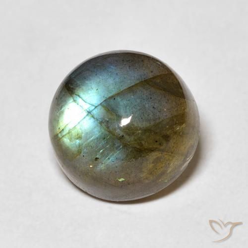 Labradorita Multicolorido Natural 5.05ct, Redondo, Translúcido