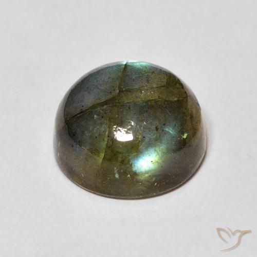Labradorita Multicolorido Natural 5.05ct, Redondo, Translúcido