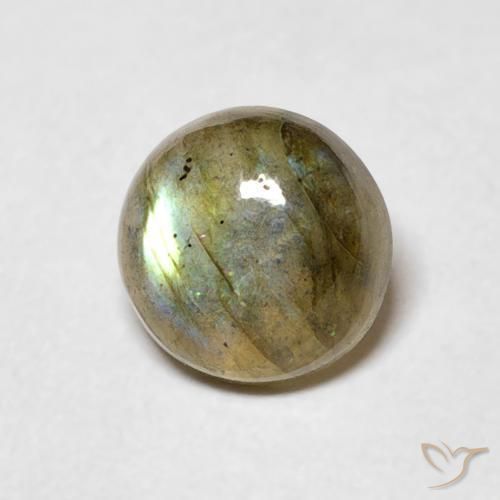 Labradorita Multicolorido Natural 1.13ct, Redondo, Translúcido