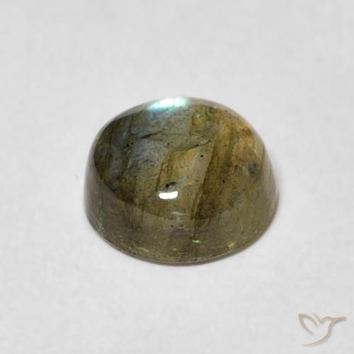 Labradorita Multicolorido Natural 1.13ct, Redondo, Translúcido