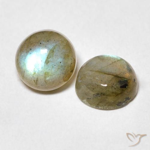 Pedras preciosas de Labradorita Multicolorido natural de 3.42 ct, Redondo, Translúcido