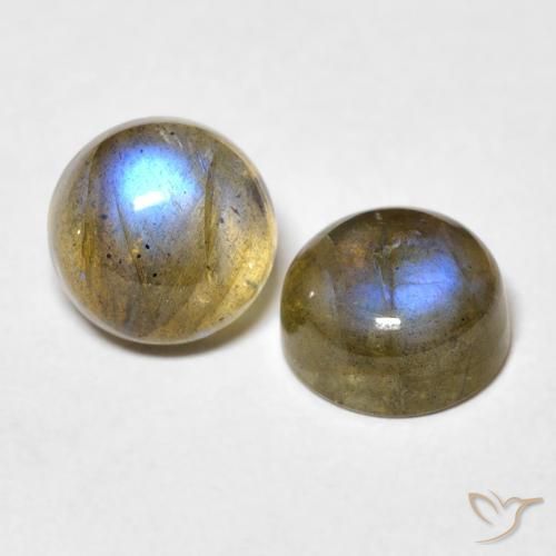 Pedras preciosas de Labradorita Multicolorido natural de 5.11 ct, Redondo, Translúcido