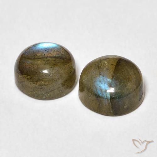 Pedras preciosas de Labradorita Multicolorido natural de 3.55 ct, Redondo, Translúcido