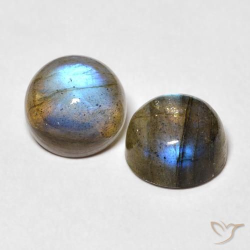 Pedras preciosas de Labradorita Multicolorido natural de 5.47 ct, Redondo, Translúcido