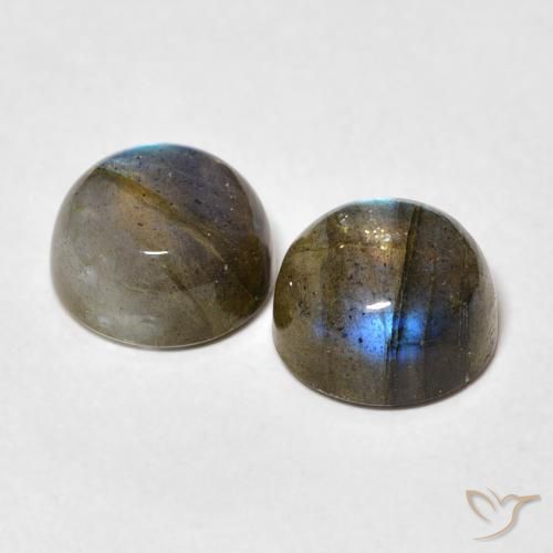 Pedras preciosas de Labradorita Multicolorido natural de 5.47 ct, Redondo, Translúcido
