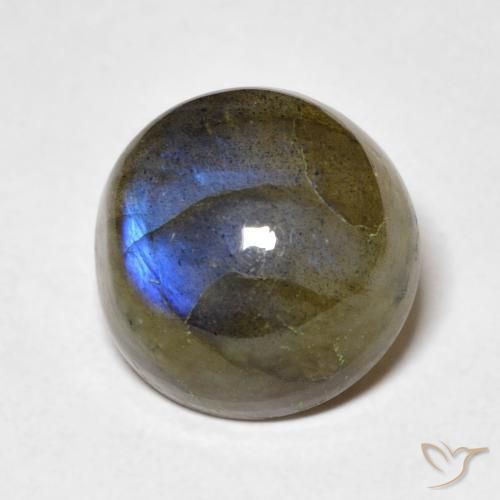 Labradorita Multicolorido Natural 7.55ct, Redondo, Translúcido