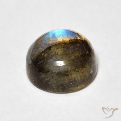 Labradorita Multicolorido Natural 7.55ct, Redondo, Translúcido