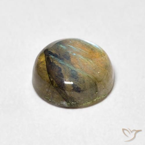 Labradorita Multicolorido Natural 1.45ct, Redondo, Translúcido