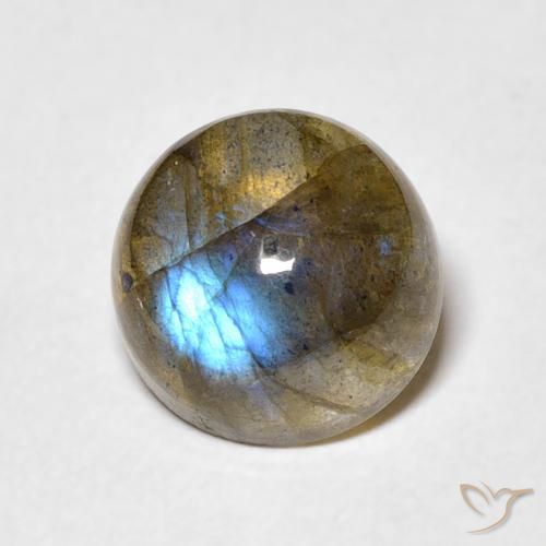 Labradorita Multicolorido Natural 3.48ct, Redondo, Translúcido