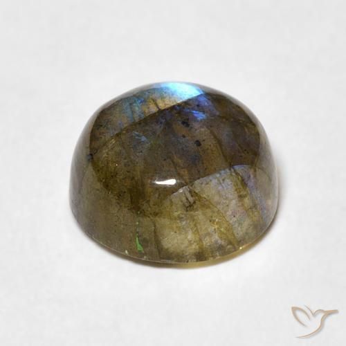 Labradorita Multicolorido Natural 3.48ct, Redondo, Translúcido
