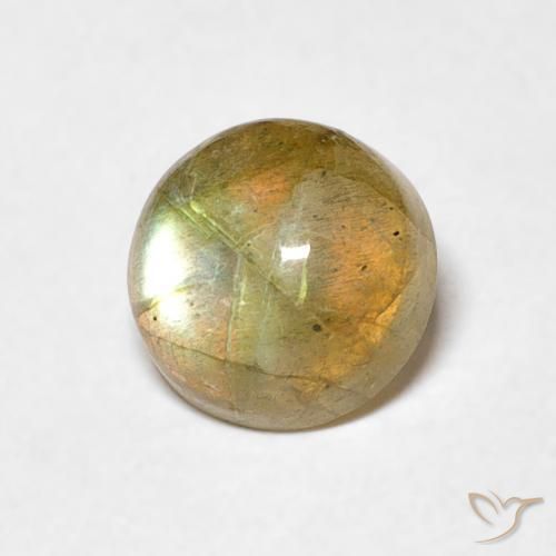 Labradorita Multicolorido Natural 1.48ct, Redondo, Translúcido