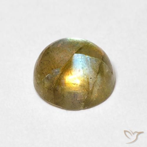 Labradorita Multicolorido Natural 1.48ct, Redondo, Translúcido