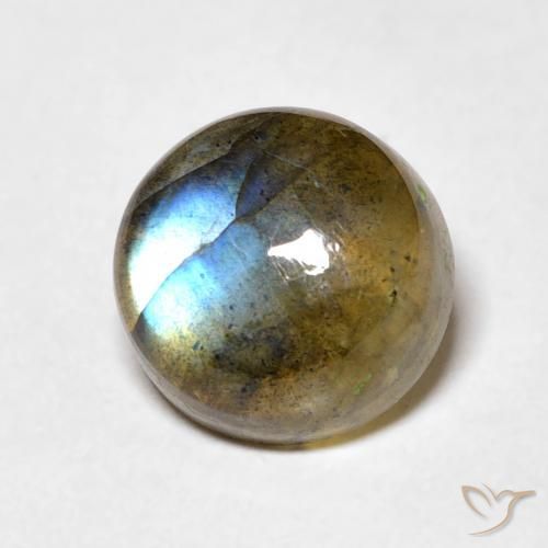 Labradorita Multicolorido Natural 3.58ct, Redondo, Translúcido