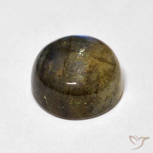 Labradorita Multicolorido Natural 3.58ct, Redondo, Translúcido