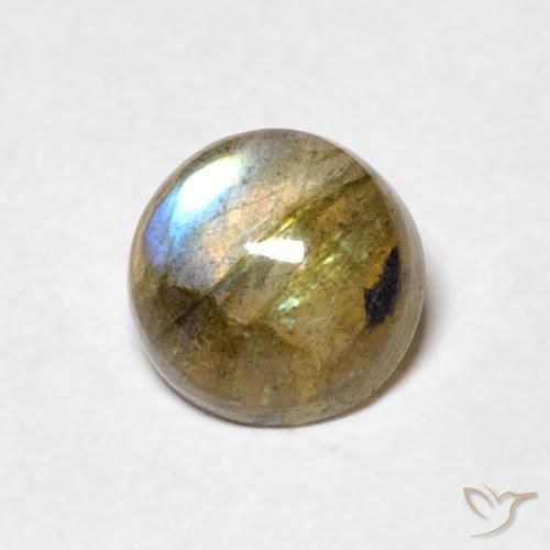 Labradorita Multicolorido Natural 1.05ct, Redondo, Translúcido