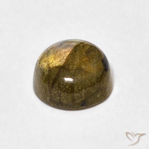Labradorita Multicolorido Natural 1.05ct, Redondo, Translúcido