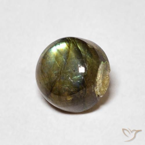 Labradorita Multicolorido Natural 1.02ct, Redondo, Translúcido
