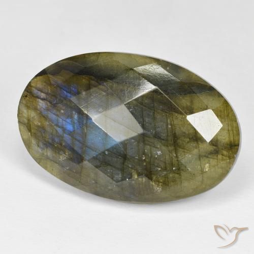 Labradorita Multicolorido Natural 31.65ct, oval, Opaco