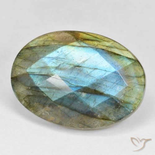 Labradorita Multicolorido Natural 35.35ct, oval, Opaco