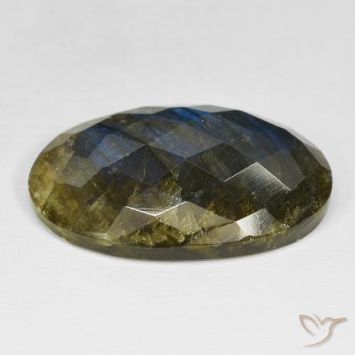 Labradorita Multicolorido Natural 39.69ct, oval, Opaco