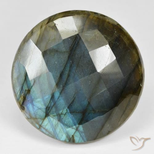 57.97ct Natural Multicolorido Labradorita, Redondo, Opaco