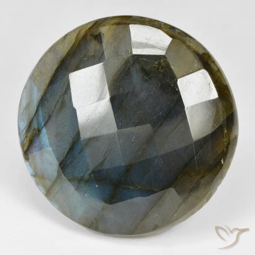 Labradorita Multicolorido Natural 57.97ct, Redondo, Opaco