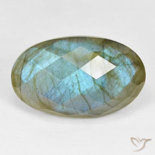 22.38ct Natural Multicolorido Labradorita, oval, Opaco