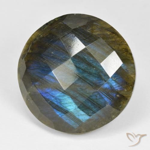 Labradorita Multicolorido Natural 40.65ct, Redondo, Opaco