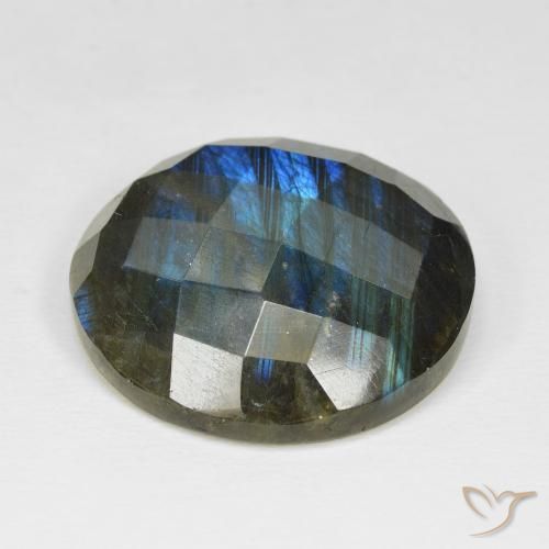 Labradorita Multicolorido Natural 40.65ct, Redondo, Opaco