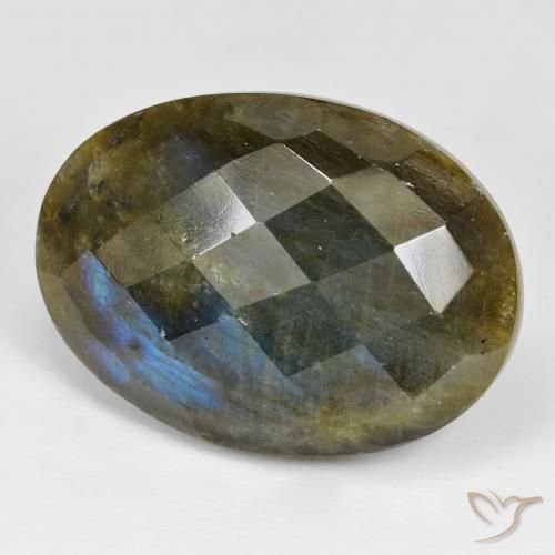 Labradorita Multicolorido Natural 45.71ct, oval, Opaco
