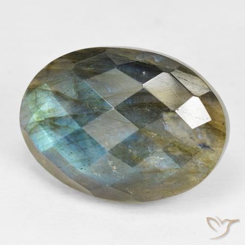 Labradorita Multicolorido Natural 17.59ct, oval, Opaco