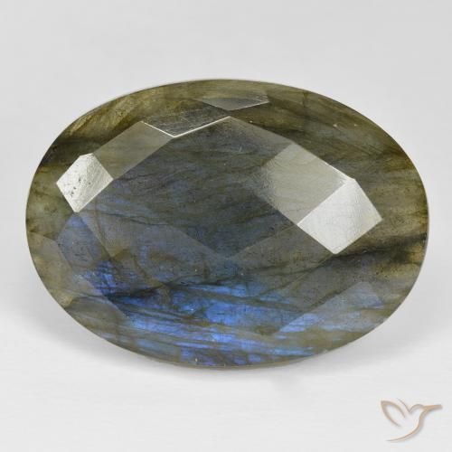39.19ct Natural Multicolorido Labradorita, oval, Opaco
