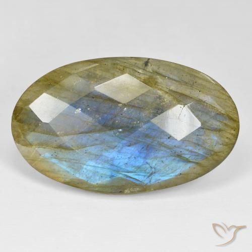 41.48ct Natural Multicolorido Labradorita, oval, Opaco