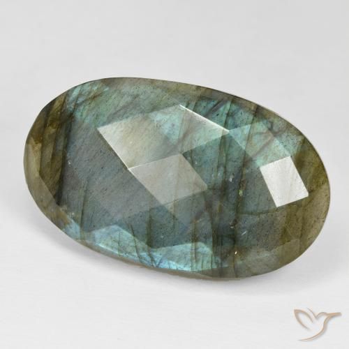 Labradorita Multicolorido Natural 42.82ct, oval, Opaco