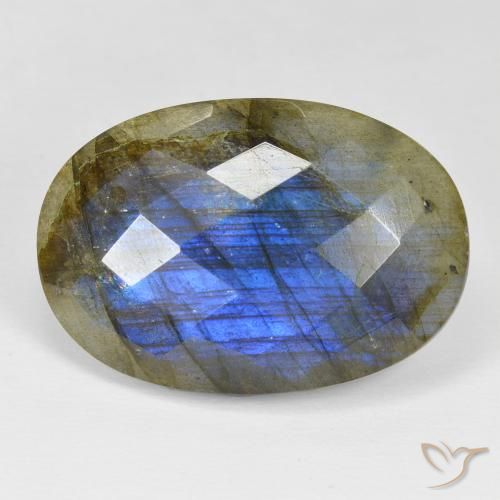 28.97ct Natural Multicolorido Labradorita, oval, Opaco