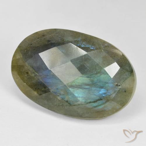 Labradorita Multicolorido Natural 30.17ct, oval, Opaco