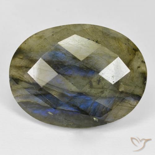 31.10ct Natural Multicolorido Labradorita, oval, Opaco