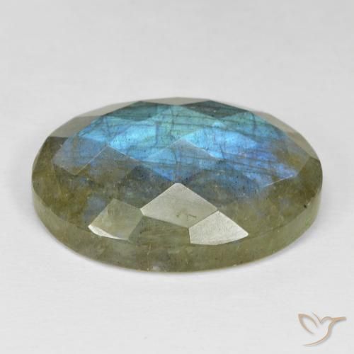 Labradorita Multicolorido Natural 32.39ct, oval, Opaco