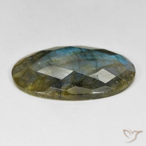 Labradorita Multicolorido Natural 23.03ct, oval, Opaco