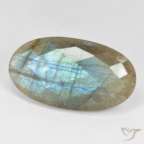 Labradorita Multicolorido Natural 22.80ct, oval, Opaco