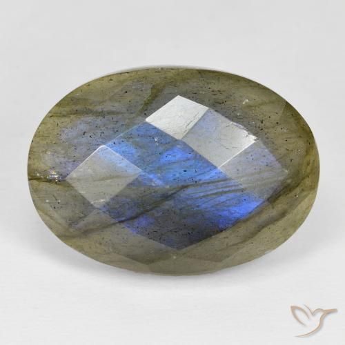 26.35ct Natural Multicolorido Labradorita, oval, Opaco