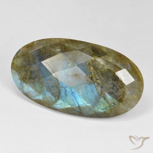 Labradorita Multicolorido Natural 26.56ct, oval, Opaco