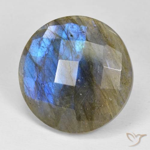 Labradorita Multicolorido Natural 18.23ct, Redondo, Opaco
