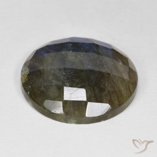 Labradorita Multicolorido Natural 18.23ct, Redondo, Opaco