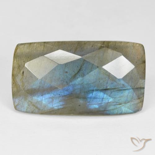 27.33ct Natural Multicolorido Labradorita, baguete, Opaco