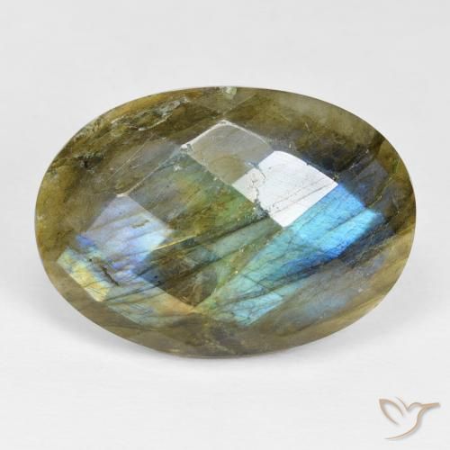 18.53ct Natural Multicolorido Labradorita, oval, Opaco