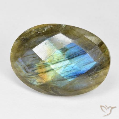 Labradorita Multicolorido Natural 18.53ct, oval, Opaco