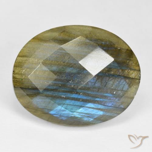 23.31ct Natural Multicolorido Labradorita, oval, Opaco